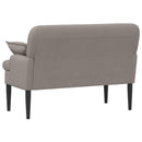 Lænestol med knap tufting Gråbrun 111 x 68 x 80 cm Stof