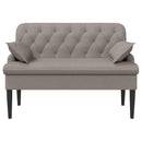 Lænestol med knap tufting Gråbrun 111 x 68 x 80 cm Stof