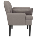 Lænestol med knap tufting Gråbrun 111 x 68 x 80 cm Stof