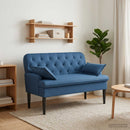Lænestol med knap tufting Blå 111 x 68 x 80 cm Stof