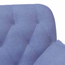 Lænestol med knap tufting Jeans blå 111 x 68 x 80 cm Stof