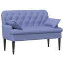 Lænestol med knap tufting Jeans blå 111 x 68 x 80 cm Stof