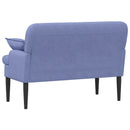 Lænestol med knap tufting Jeans blå 111 x 68 x 80 cm Stof