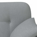 Lænestol med knap tufting Lysegrå 120 x 65 x 79 cm Stof
