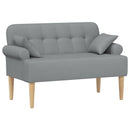 Lænestol med knap tufting Lysegrå 120 x 65 x 79 cm Stof