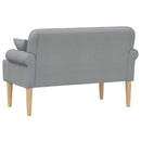 Lænestol med knap tufting Lysegrå 120 x 65 x 79 cm Stof