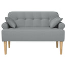 Lænestol med knap tufting Lysegrå 120 x 65 x 79 cm Stof