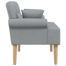 Lænestol med knap tufting Lysegrå 120 x 65 x 79 cm Stof