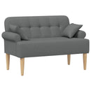 Lænestol med knap tufting Mørkegrå 120 x 65 x 79 cm Stof