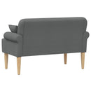 Lænestol med knap tufting Mørkegrå 120 x 65 x 79 cm Stof
