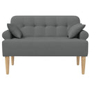 Lænestol med knap tufting Mørkegrå 120 x 65 x 79 cm Stof