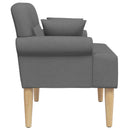 Lænestol med knap tufting Mørkegrå 120 x 65 x 79 cm Stof
