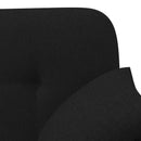 Lænestol med knap tufting Sort 120 x 65 x 79 cm Stof