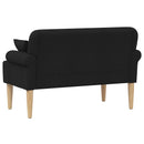 Lænestol med knap tufting Sort 120 x 65 x 79 cm Stof