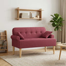 Lænestol med knap tufting Vinrød 120 x 65 x 79 cm Stof