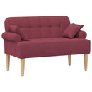 Lænestol med knap tufting Vinrød 120 x 65 x 79 cm Stof