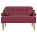 Lænestol med knap tufting Vinrød 120 x 65 x 79 cm Stof