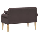 Lænestol med knap tufting Mørk Brun 120 x 65 x 79 cm Stof