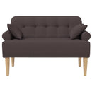 Lænestol med knap tufting Mørk Brun 120 x 65 x 79 cm Stof