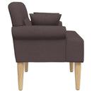 Lænestol med knap tufting Mørk Brun 120 x 65 x 79 cm Stof