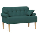 Lænestol med knap tufting Mørkegrøn 120 x 65 x 79 cm Stof