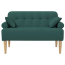 Lænestol med knap tufting Mørkegrøn 120 x 65 x 79 cm Stof