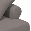Lænestol med knap tufting Gråbrun 120 x 65 x 79 cm Stof