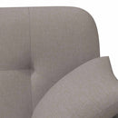 Lænestol med knap tufting Gråbrun 120 x 65 x 79 cm Stof