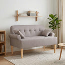 Lænestol med knap tufting Gråbrun 120 x 65 x 79 cm Stof