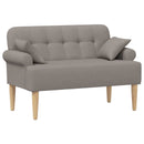 Lænestol med knap tufting Gråbrun 120 x 65 x 79 cm Stof