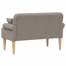 Lænestol med knap tufting Gråbrun 120 x 65 x 79 cm Stof