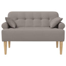 Lænestol med knap tufting Gråbrun 120 x 65 x 79 cm Stof