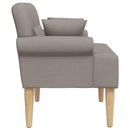 Lænestol med knap tufting Gråbrun 120 x 65 x 79 cm Stof