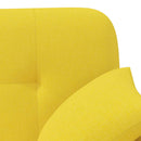 Lænestol med knap tufting Lys Gul 120 x 65 x 79 cm Stof