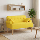 Lænestol med knap tufting Lys Gul 120 x 65 x 79 cm Stof