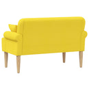 Lænestol med knap tufting Lys Gul 120 x 65 x 79 cm Stof