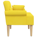 Lænestol med knap tufting Lys Gul 120 x 65 x 79 cm Stof