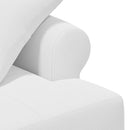 Lænestol med knap tufting Hvid 120 x 65 x 79 cm Stof