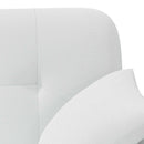 Lænestol med knap tufting Hvid 120 x 65 x 79 cm Stof