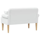 Lænestol med knap tufting Hvid 120 x 65 x 79 cm Stof
