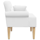 Lænestol med knap tufting Hvid 120 x 65 x 79 cm Stof