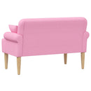 Lænestol med knap tufting Lyserød 120 x 65 x 79 cm Stof