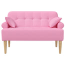 Lænestol med knap tufting Lyserød 120 x 65 x 79 cm Stof