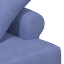 Lænestol med knap tufting Jeans blå 120 x 65 x 79 cm Stof