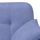 Lænestol med knap tufting Jeans blå 120 x 65 x 79 cm Stof