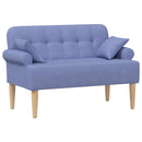 Lænestol med knap tufting Jeans blå 120 x 65 x 79 cm Stof