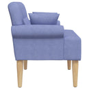 Lænestol med knap tufting Jeans blå 120 x 65 x 79 cm Stof