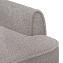 Lænestol med knap tufting Lysegrå 117 x 67 x 77 cm Bouclé