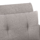 Lænestol med knap tufting Lysegrå 117 x 67 x 77 cm Bouclé