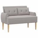 Lænestol med knap tufting Lysegrå 117 x 67 x 77 cm Bouclé